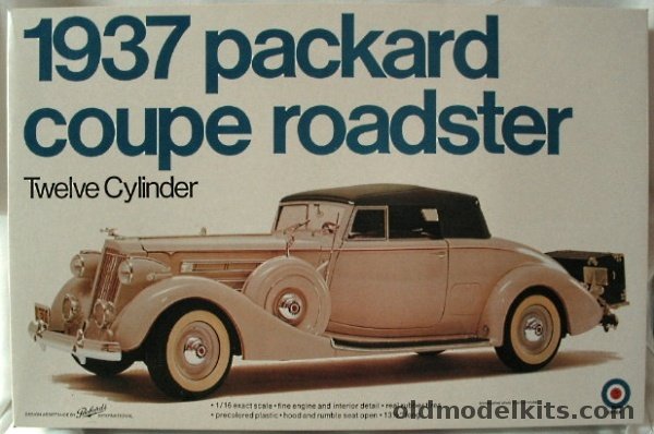 Entex 1/16 1937 Packard Twelve Cylinder Coupe-Roadster, 8499 plastic model kit